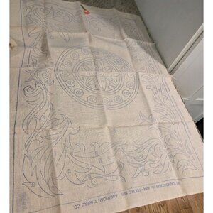 Vtg AUNT LYDIA'S "Toltec Sun" #684 Punch Needle Rug/Wall Hanging 23 x 34 CANVAS